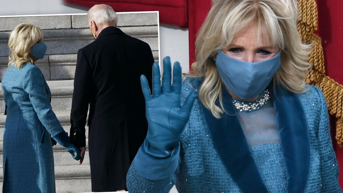 Zaprzysi Enie Bidena Jill Biden Wygl Da A Pi Knie A Jej Kreacja