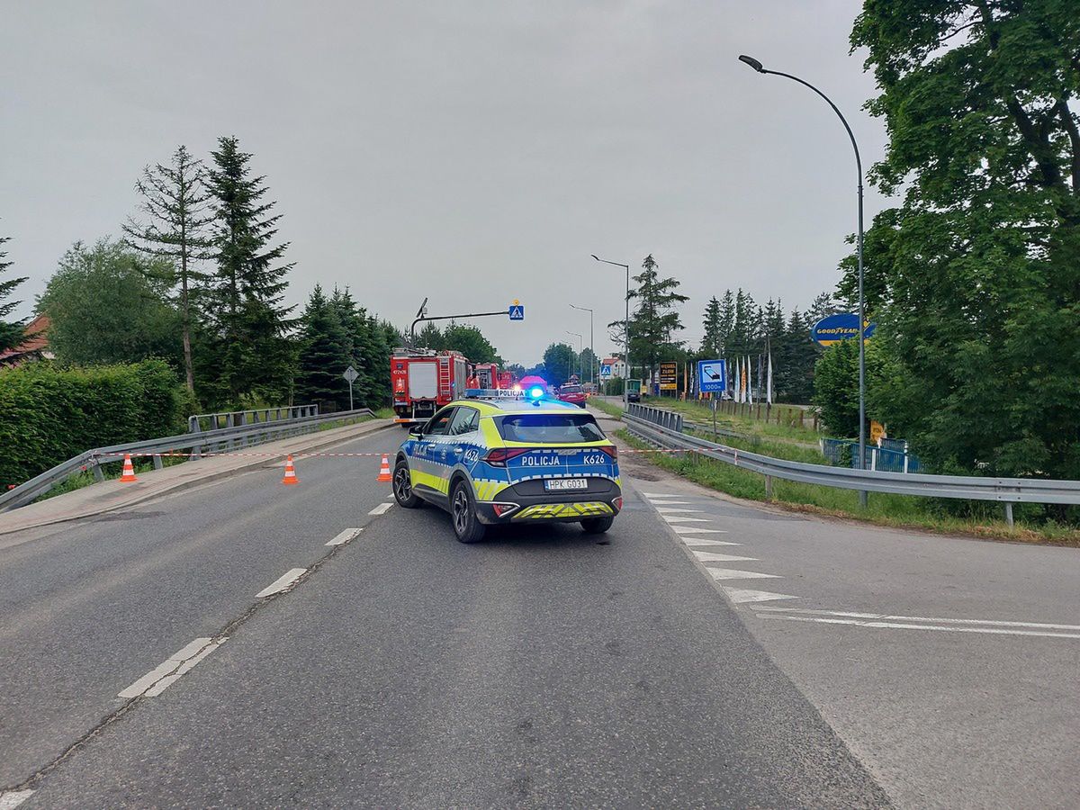 Wyciek gazu na stacji paliw Akcja służb trwa już kilkanaście godzin