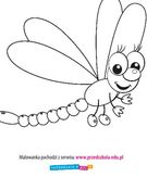 Kolorowanka Ważka
