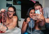 Nowy trend na salach porodowych: selfie z łożyskiem