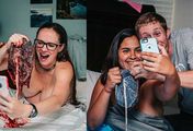 Nowy trend na salach porodowych: selfie z łożyskiem