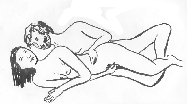 Pozycja łyżeczka - ilustracja