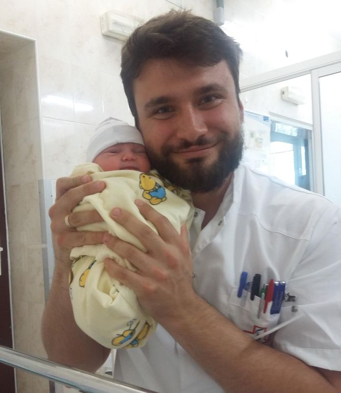 Tomasz Kołodziejczyk pracuje jako położny w Samodzielnym Publicznym Szpitalu Klinicznym nr 4 w Lublinie / Archiwum prywatne