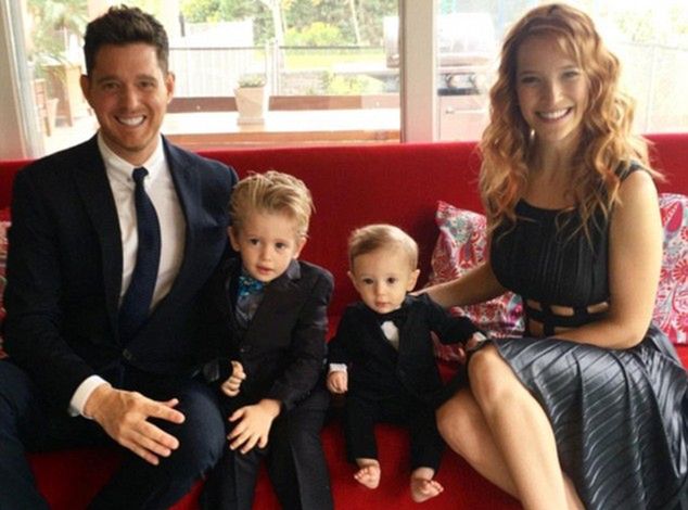 Michael Bublé z synami i żoną/DailyMail