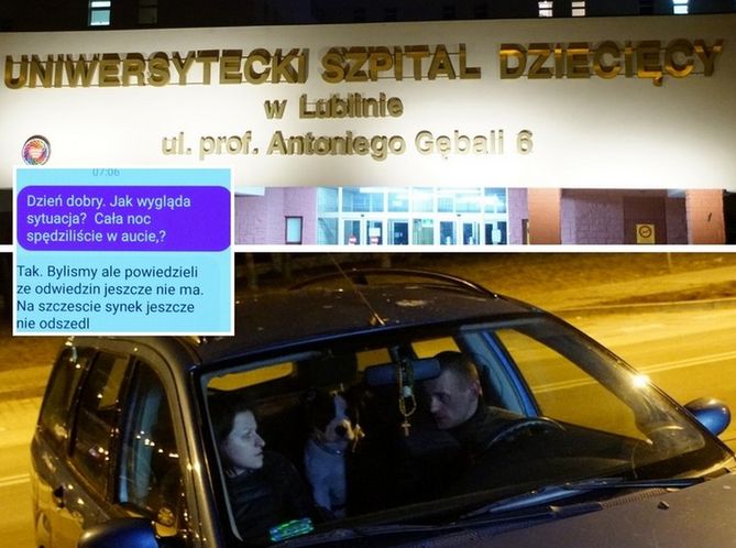 Kobieta musiała czekać w samochodzie, ponieważ nie wpuszczono jej na oddział