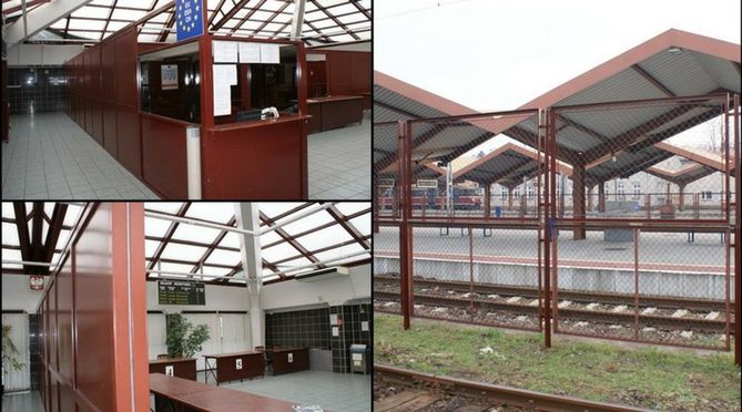 budynek główny wraz z poczekalną dla podróżnych w kolejowym przejściu granicznym Przemyśl-Mościska