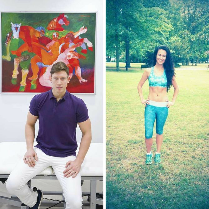 Fizjoterapeuta Łukasz Leksowski i instruktorka fitness Ewelina Wurm