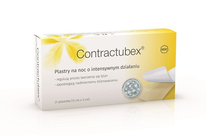 Contractubex®, plastry na noc o intensywnym działaniu, sugerowana cena detaliczna: 98 zł (21 plastrów, 12x 3 cm.)