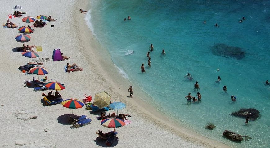Plaża w upalny dzień
