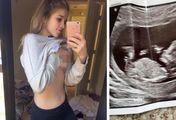 Młoda mama pokazuje swój niesamowicie płaski brzuch w 6 miesiącu ciąży