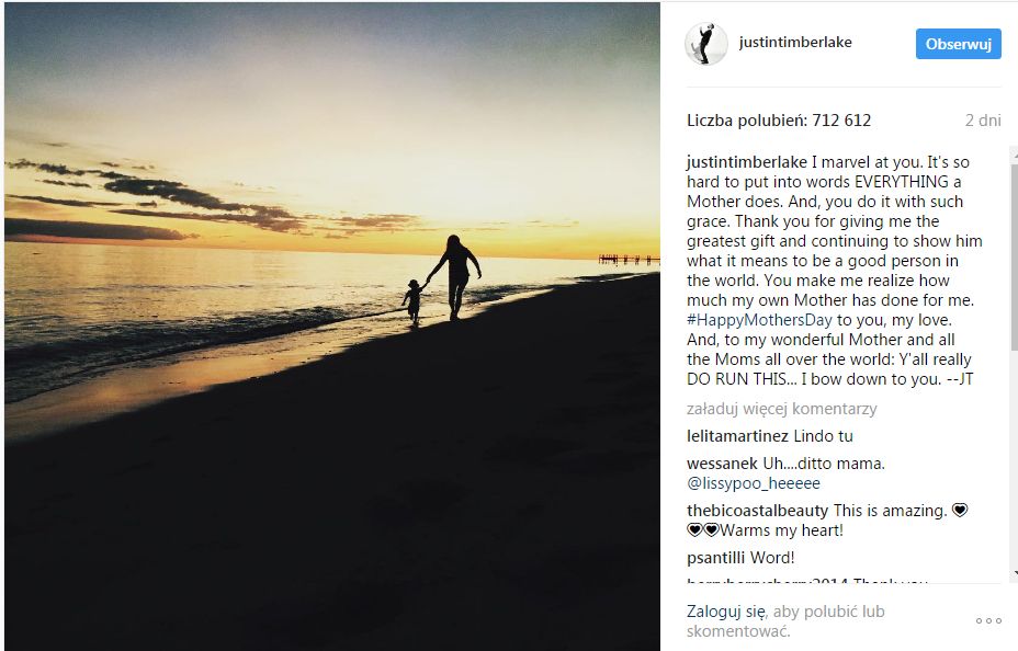 Wpis Justina Timberlake'a/(Instagram.com)