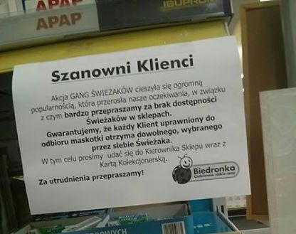 Takie ogłoszenia pojawiły się w wielu sklepach w Polsce/facebook.com