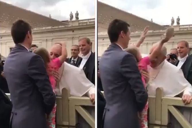 Estrella zabiera piuskę papieżowi Franciszkowi