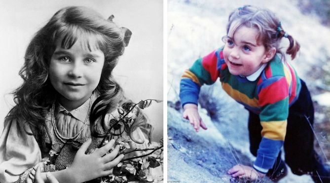 (dailymail.co.uk) Z lewej praprababcia Charlotte, z prawej księżna Kate