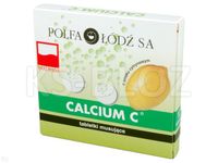 Calcium z wit.C Polfa-Łódź o sm.cytrynowym (Calcium C cytr.)