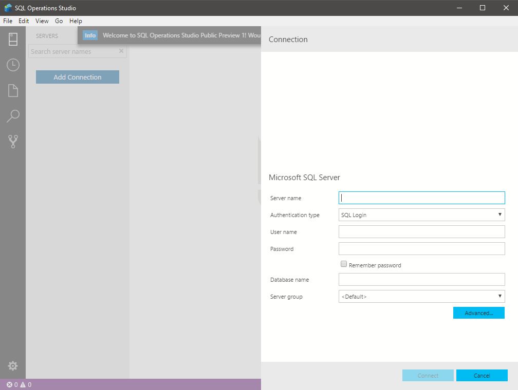 Microsoft SQL Operations Studio 0.23.6 Preview - dobreprogramy