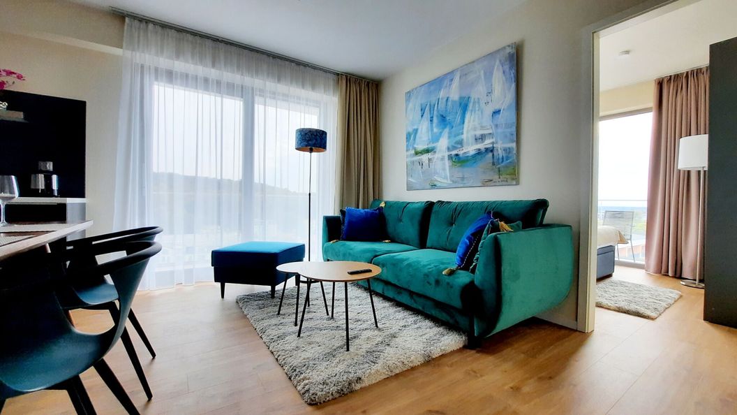Przestronny Apartament A102 w Balticus 2 sypialnie z widokiem na morze  (1)