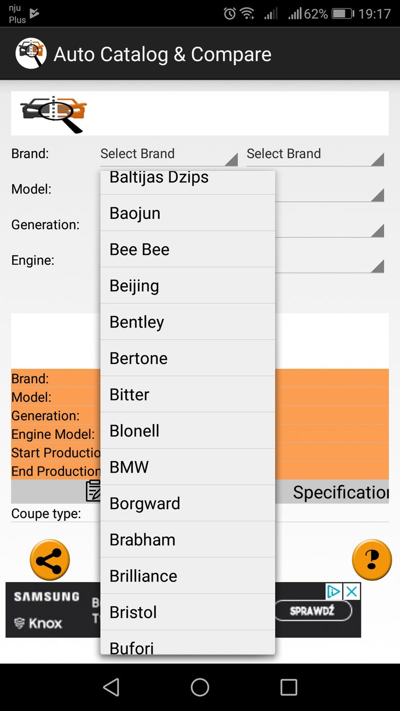 Auto Catalog & Compare 3.3.0 (Android) dobreprogramy