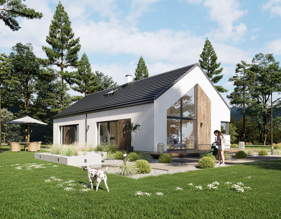 Dom keramzytowy Atrakcyjna Stodoła wariant 2 (HAK1000)