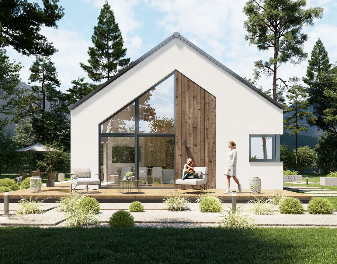 Dom keramzytowy Atrakcyjna Stodoła wariant 2 (HAK1000)