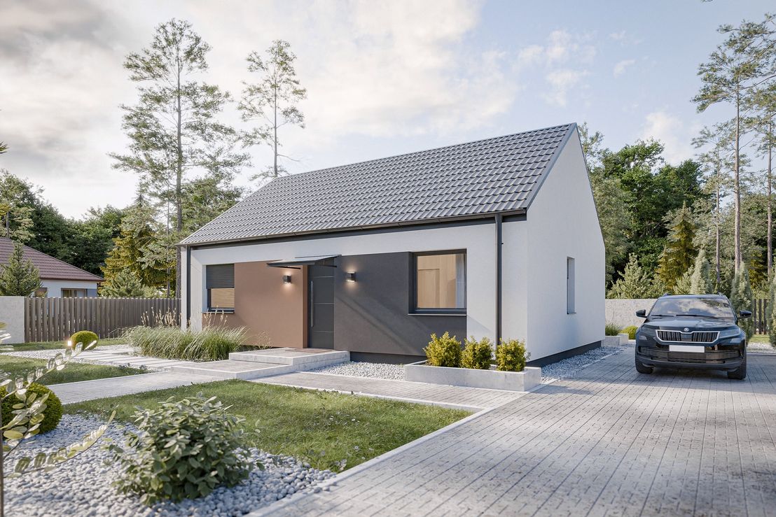 Dom prefabrykowany Parterowy 70A (HFX1000)