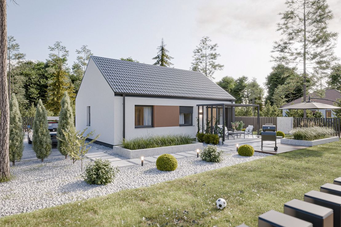 Dom prefabrykowany Parterowy 70A (HFX1000)