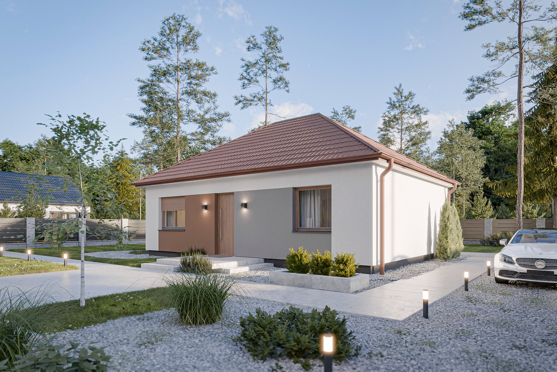 Dom prefabrykowany Parterowy 70C (HFX1002)