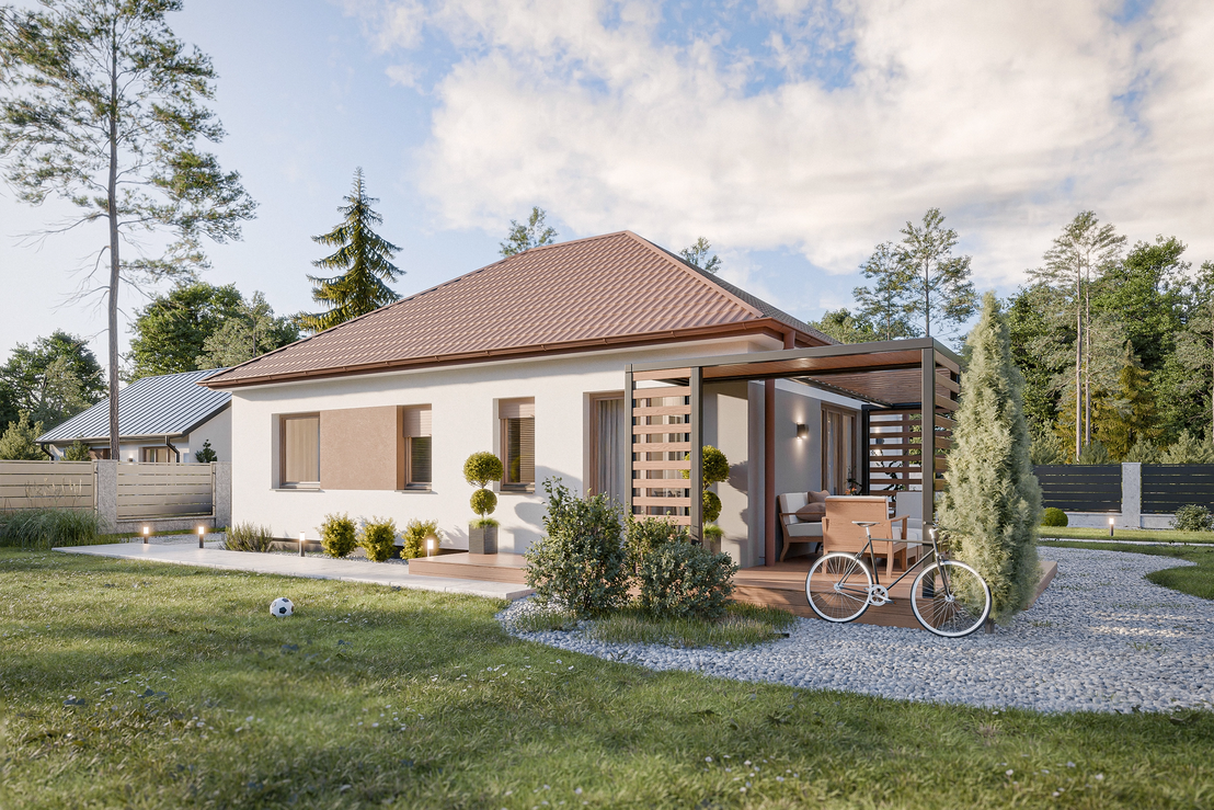 Dom prefabrykowany Parterowy 70C (HFX1002)