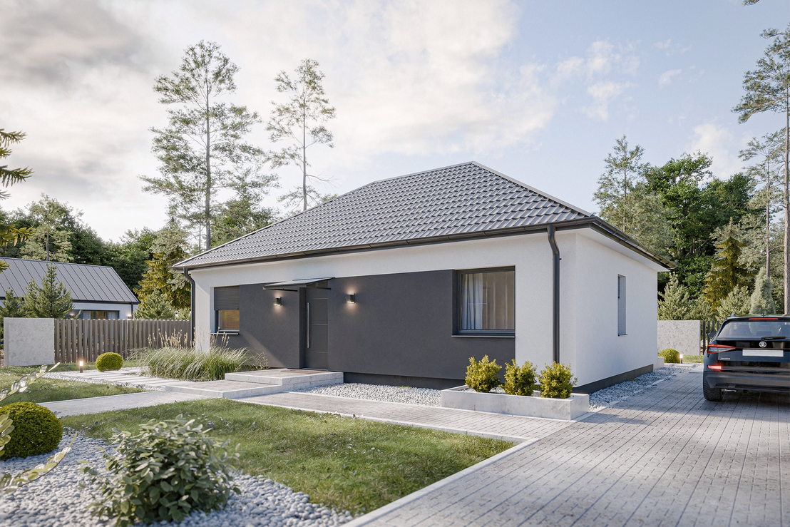 Dom prefabrykowany Parterowy 80A (HFX1003)