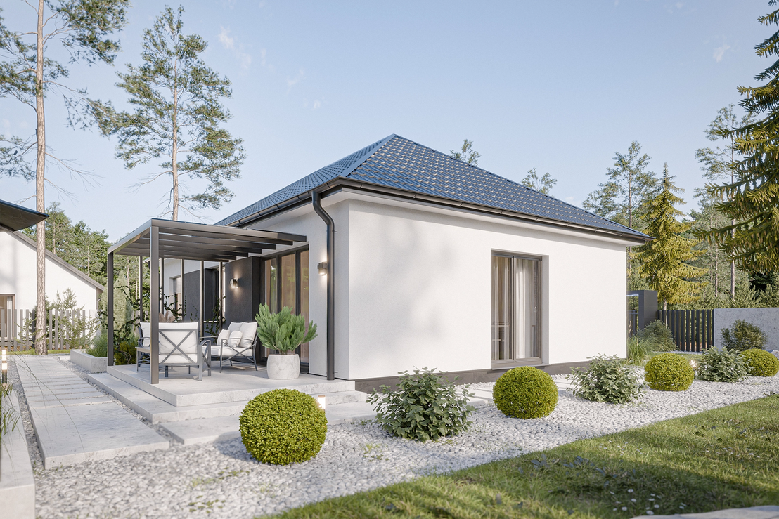 Dom prefabrykowany Parterowy 80A (HFX1003)