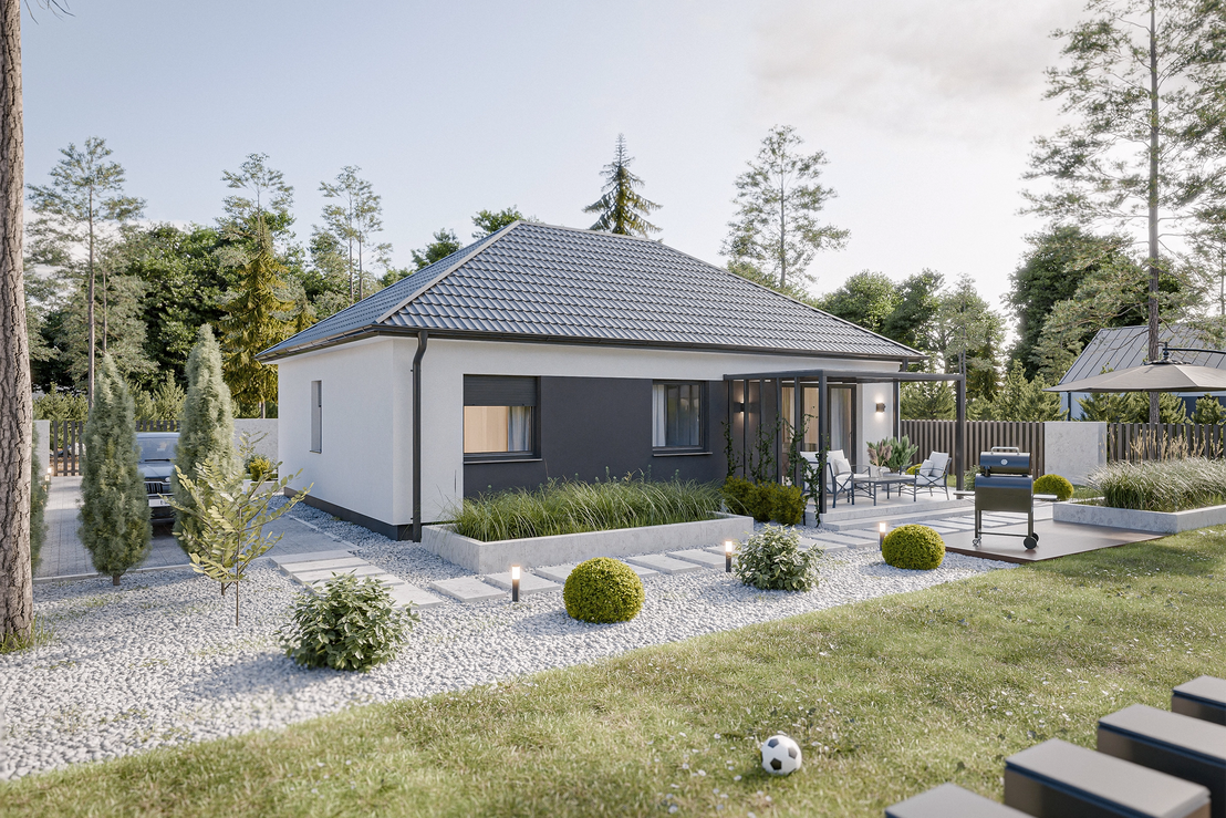 Dom prefabrykowany Parterowy 80A (HFX1003)