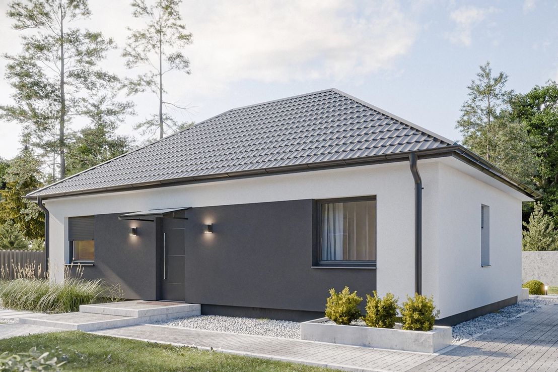 Dom prefabrykowany Parterowy 80A (HFX1003)