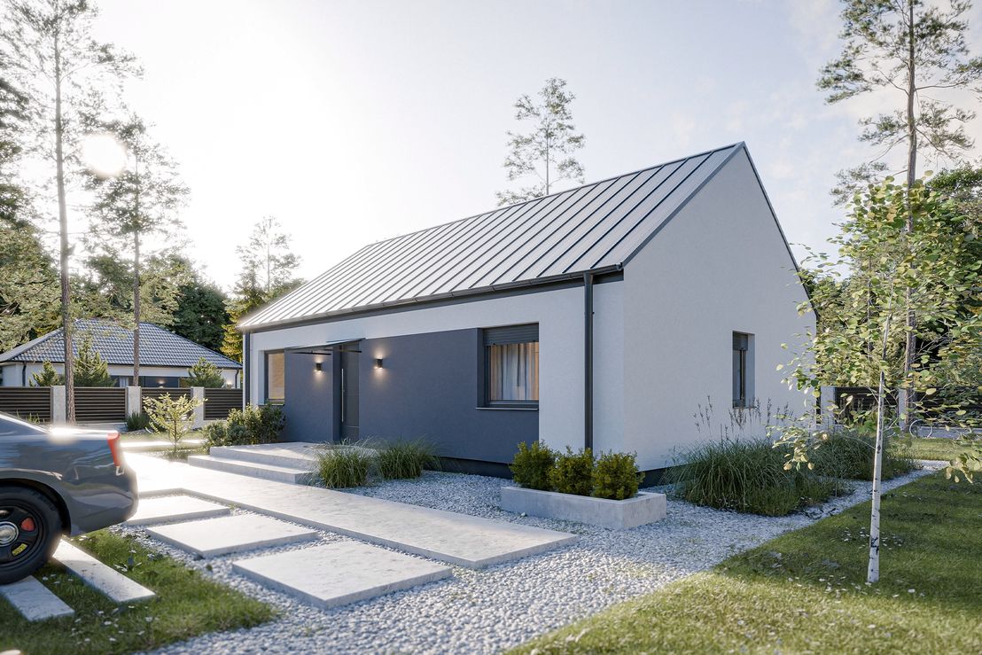 Dom prefabrykowany Parterowy 80B (HFX1004)