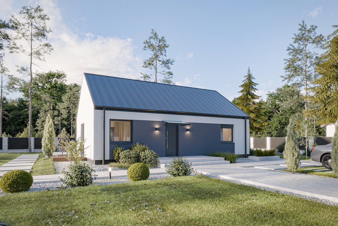 Dom prefabrykowany Parterowy 80B (HFX1004)