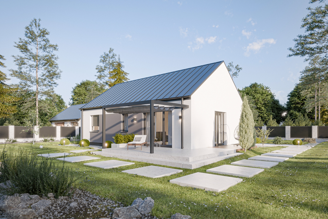 Dom prefabrykowany Parterowy 80B (HFX1004)