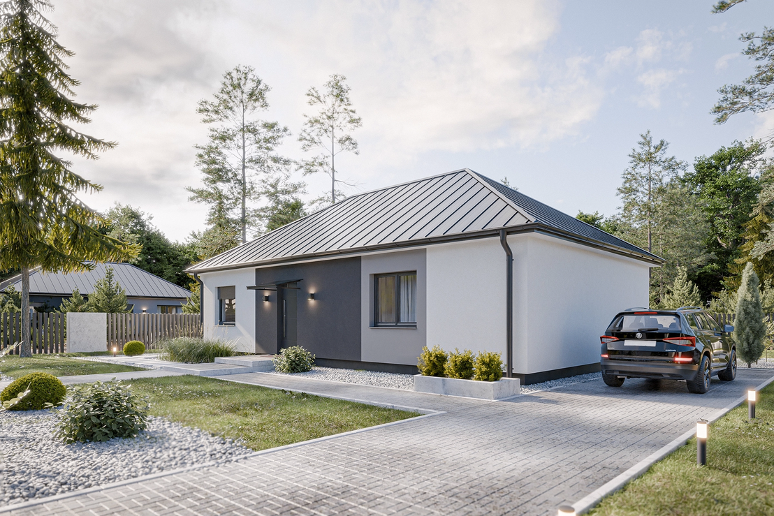 Dom prefabrykowany Parterowy 90B (HFX1006)