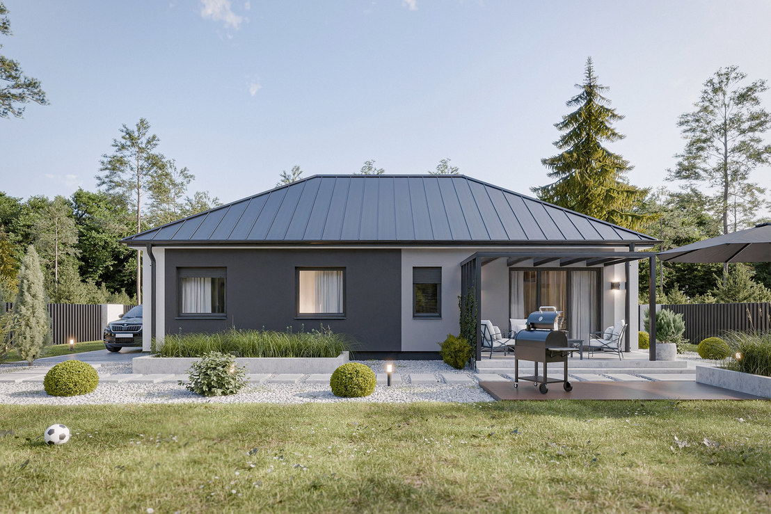 Dom prefabrykowany Parterowy 90B (HFX1006)