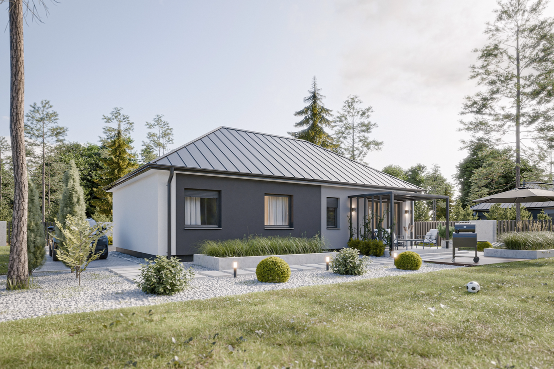 Dom prefabrykowany Parterowy 90B (HFX1006)