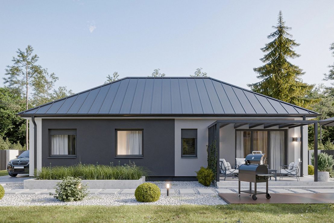 Dom prefabrykowany Parterowy 90B (HFX1006)