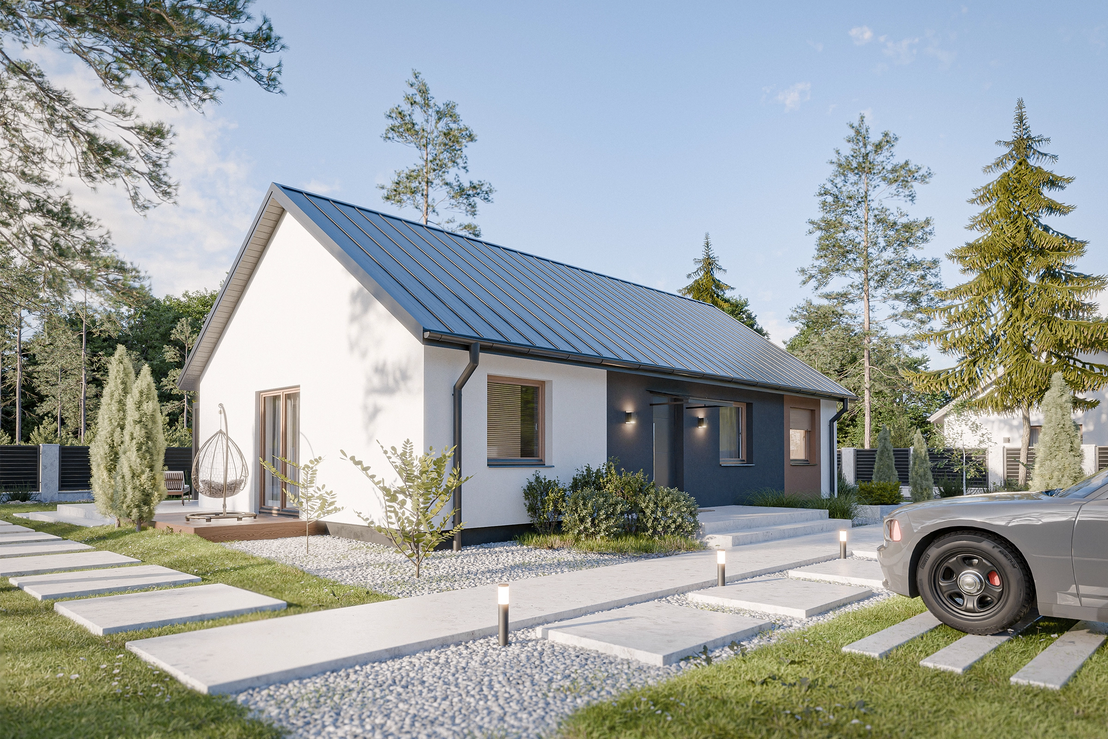 Dom prefabrykowany Parterowy 90C (HFX1007)