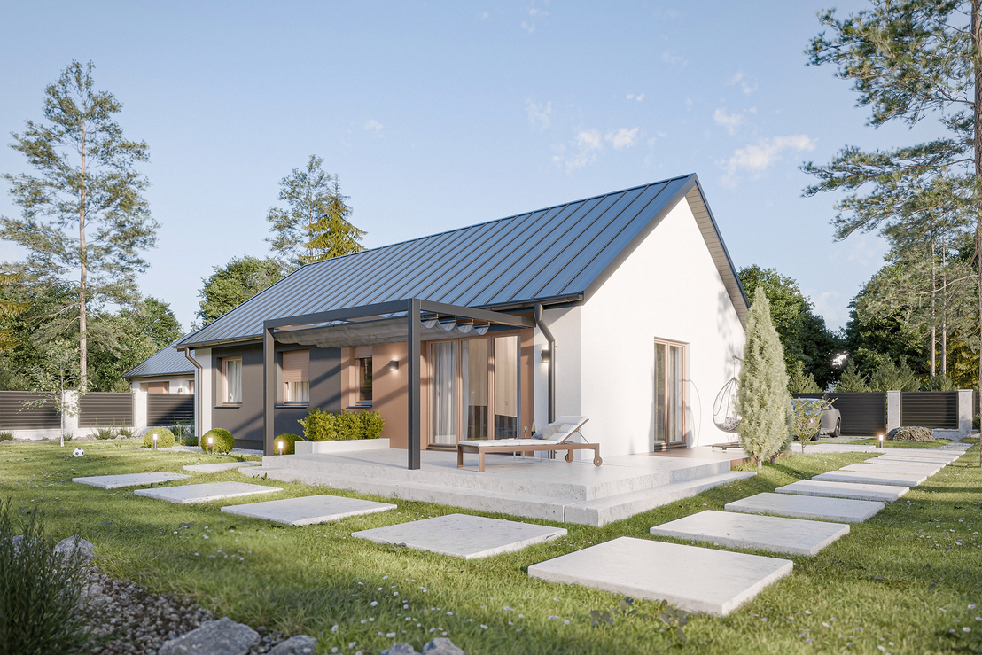 Dom prefabrykowany Parterowy 90C (HFX1007)