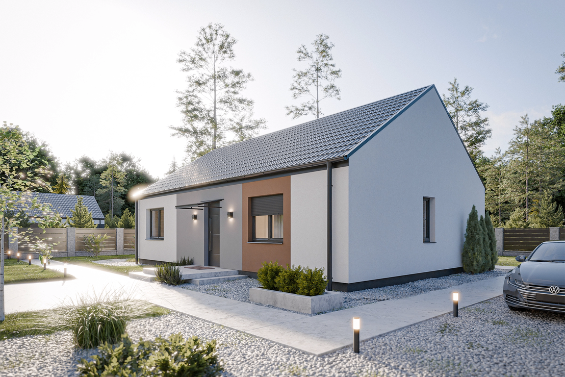 Dom prefabrykowany Parterowy 90D (HFX1008)