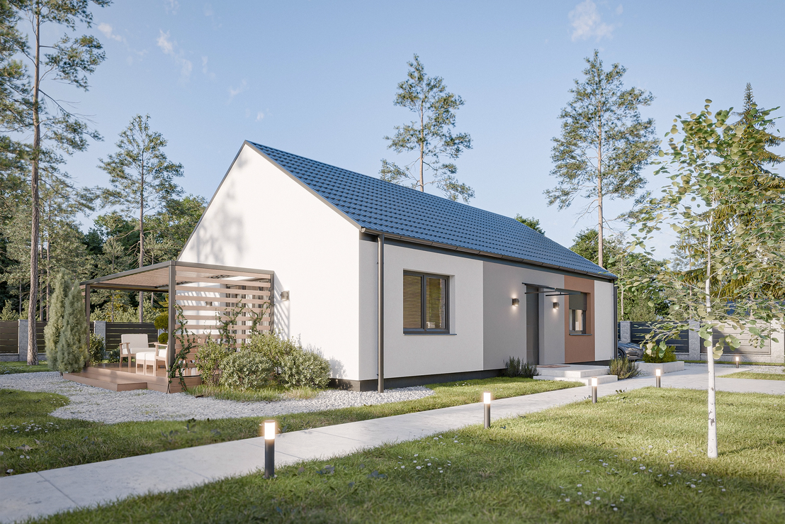 Dom prefabrykowany Parterowy 90D (HFX1008)