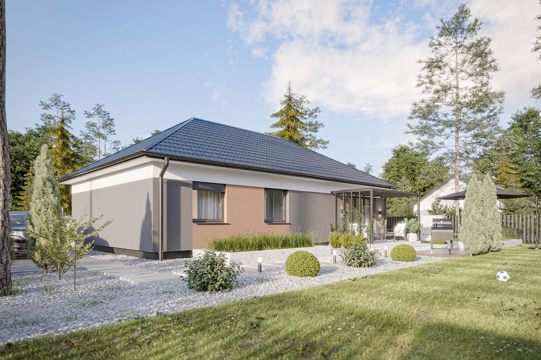 Dom prefabrykowany Parterowy 100B (HFX1010)