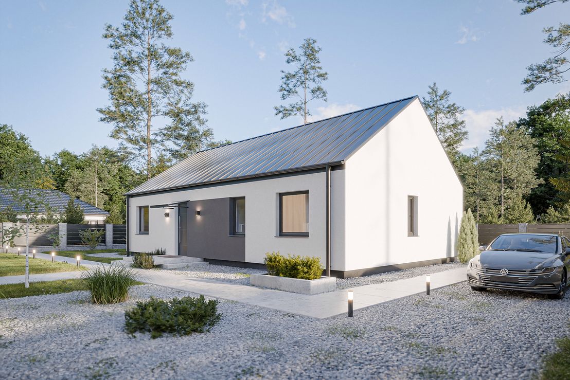 Dom prefabrykowany Parterowy 100E (HFX1012)