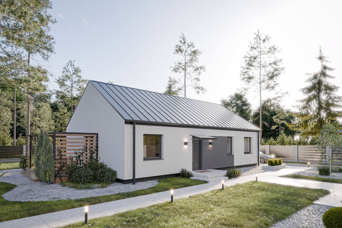 Dom prefabrykowany Parterowy 100E (HFX1012)