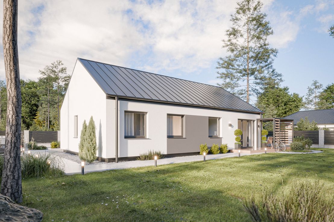 Dom prefabrykowany Parterowy 100E (HFX1012)