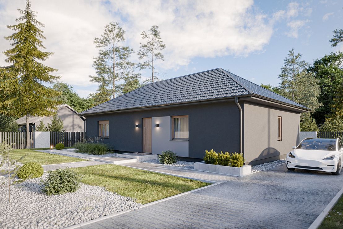 Dom prefabrykowany Parterowy 110A (HFX1009)