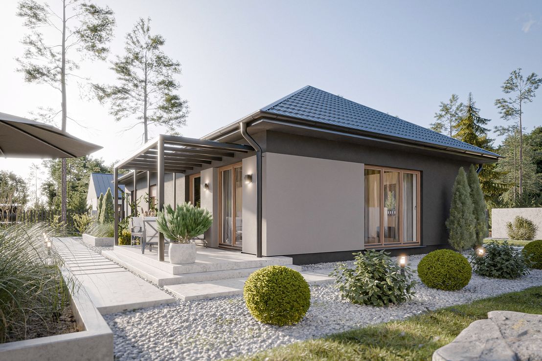 Dom prefabrykowany Parterowy 110A (HFX1009)