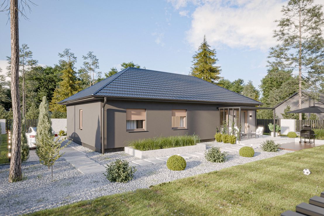 Dom prefabrykowany Parterowy 110A (HFX1009)